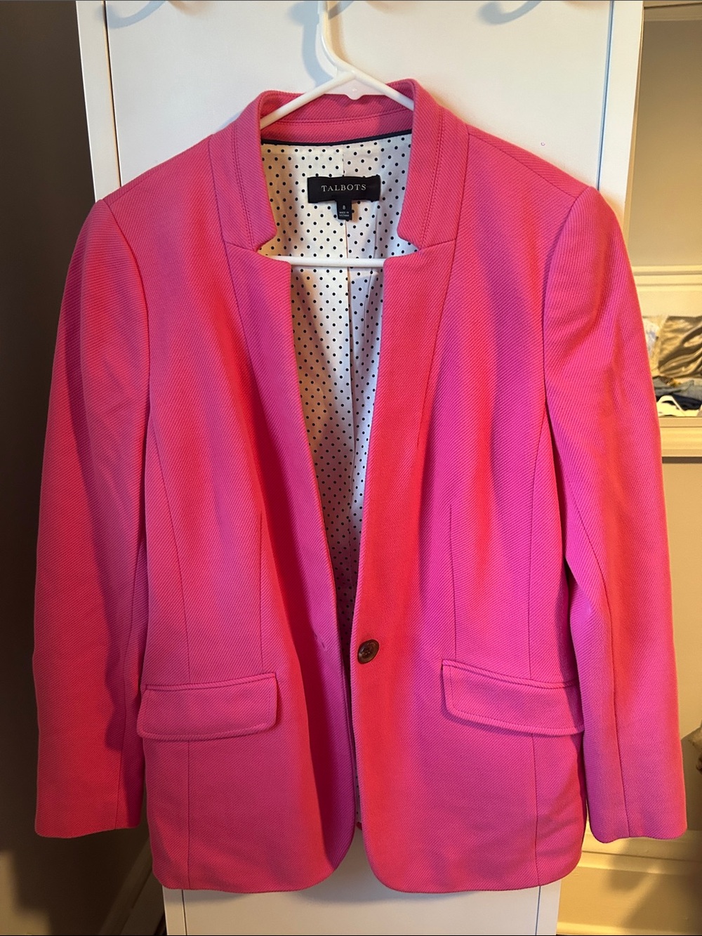 Talbots Hot Pink Single-Button Blazer